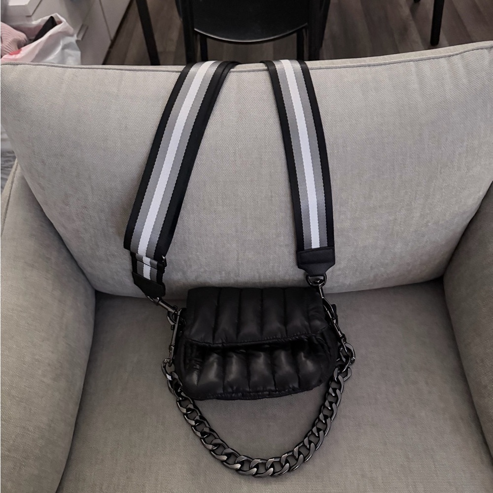 THINK ROYLN Black Quilted Crossbody Bag